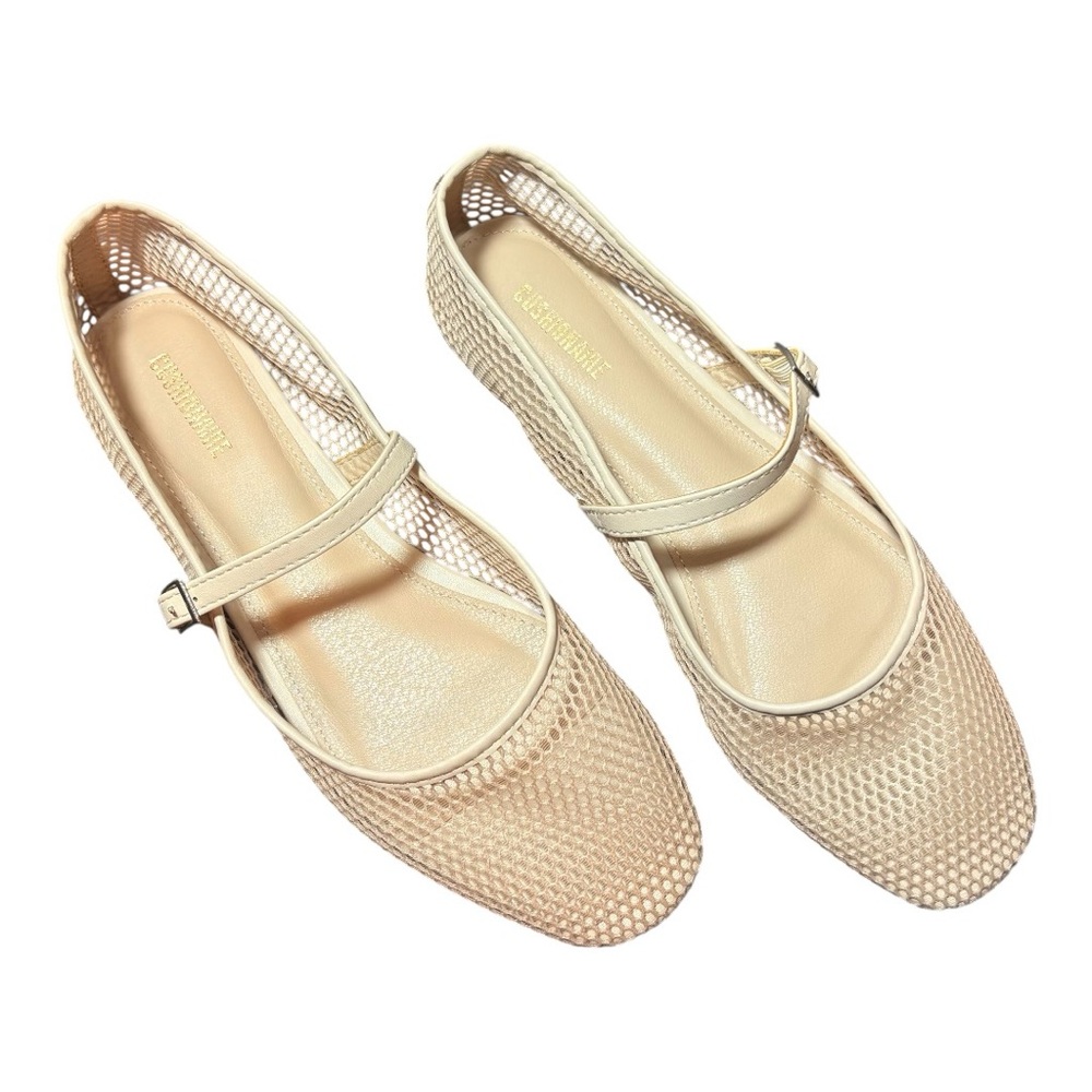 CUSHIONAIRE Muse Mesh Mary Jane Ballerina Flats